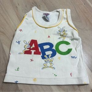 Vintage Tank Top ABC Bunny Little Kid Size 18 Month